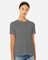 BELLA + CANVAS Women’s Relaxed Fit Crew Neck Short Sleeve Triblend Tee for Printing & Summer Wear